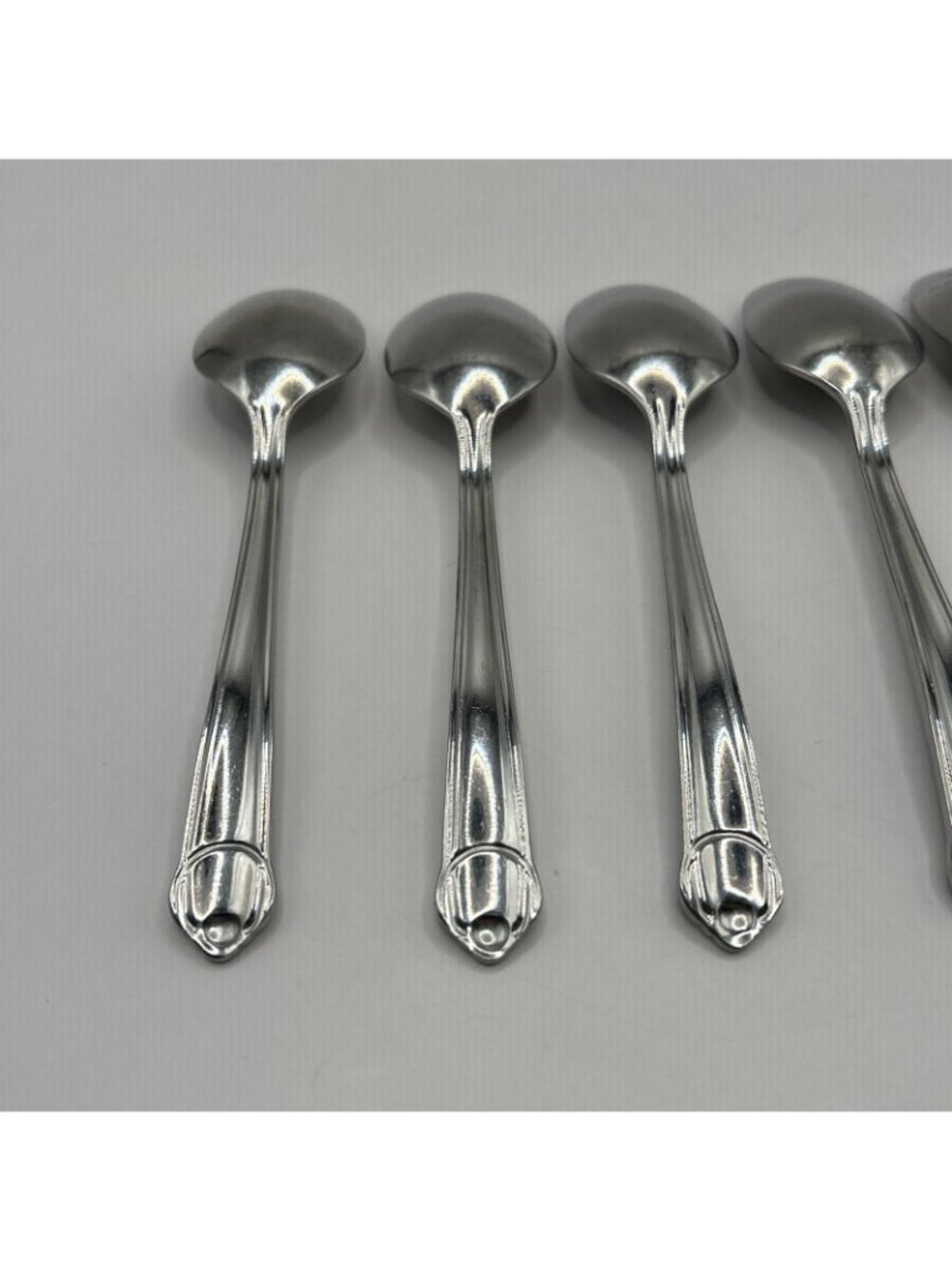 7 Mikasa Classico Satin Teaspoons 18/8 Stainless Gerald Patrick 6.25" Spoons - Picture 13 of 16